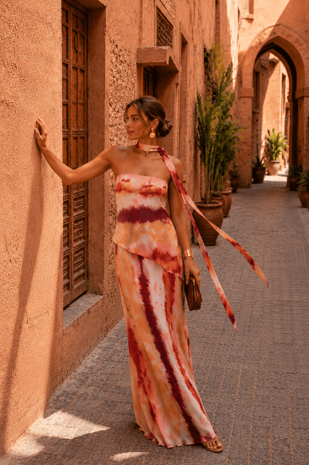 Dames Strapless Maxi Jurk Met Elastische Buste