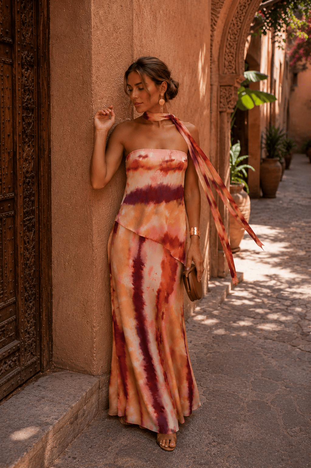 Dames Strapless Maxi Jurk Met Elastische Buste