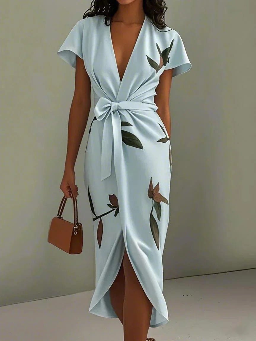 Dames Wikkel Midi Jurk Met Bloemenprint