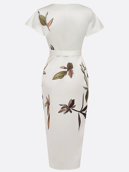 Dames Wikkel Midi Jurk Met Bloemenprint