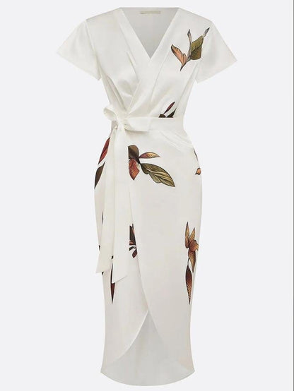 Dames Wikkel Midi Jurk Met Bloemenprint