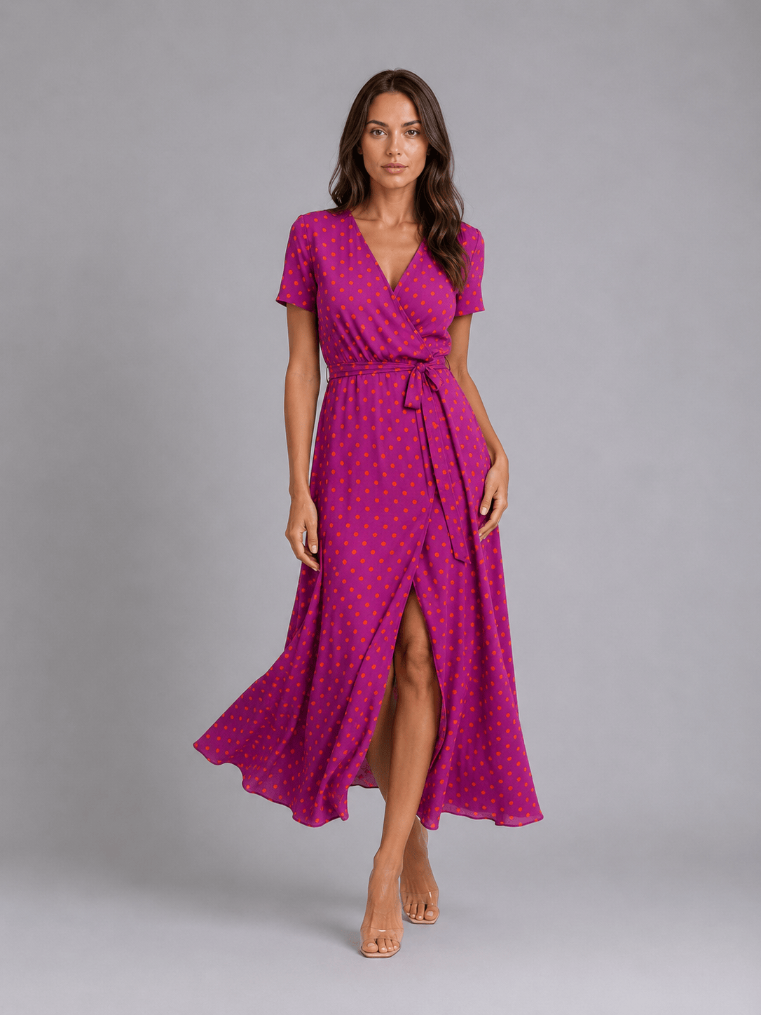 Dames Wikkeljurk Met Bloemenprint Midi