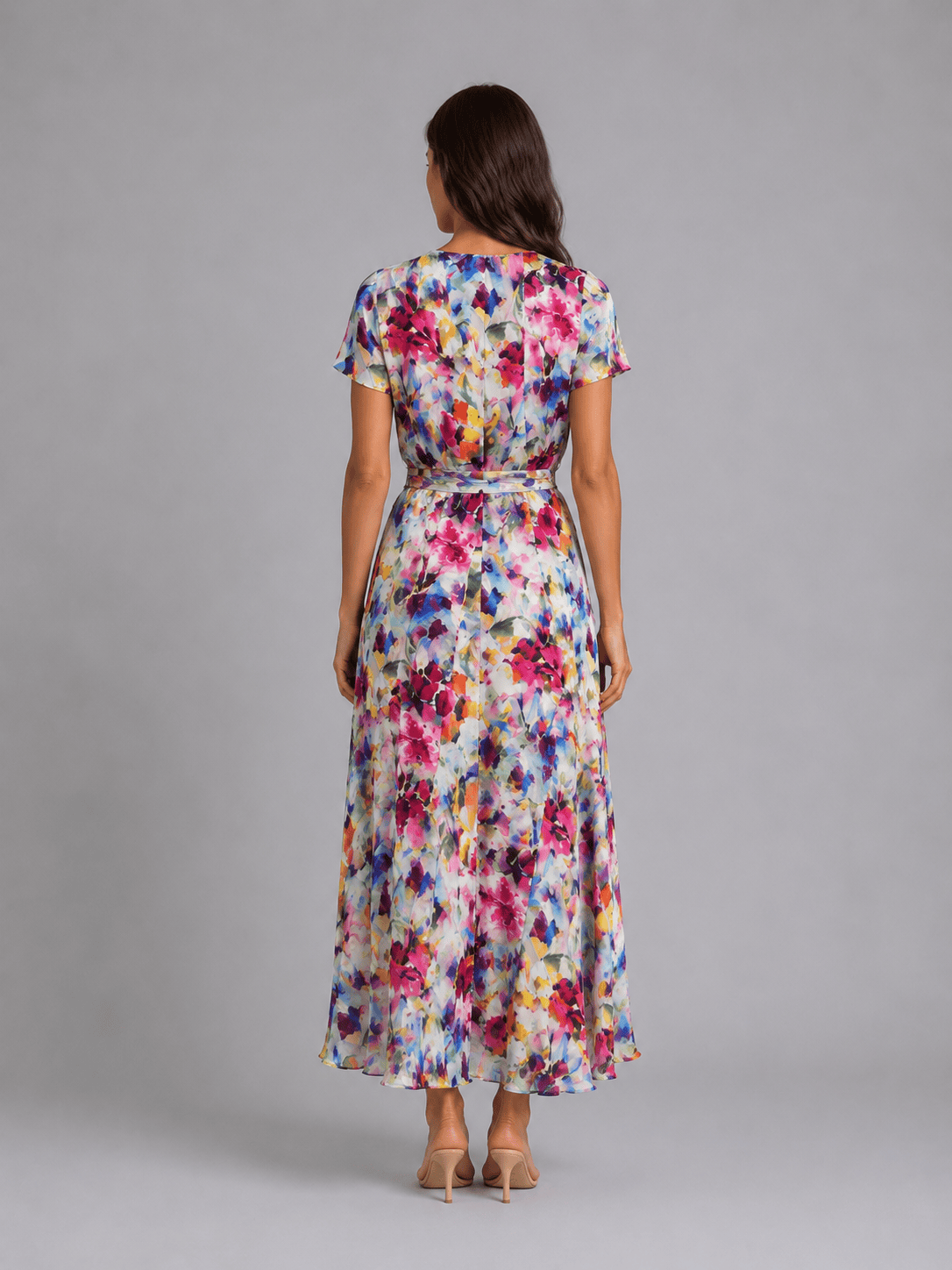 Dames Wikkeljurk Met Bloemenprint Midi