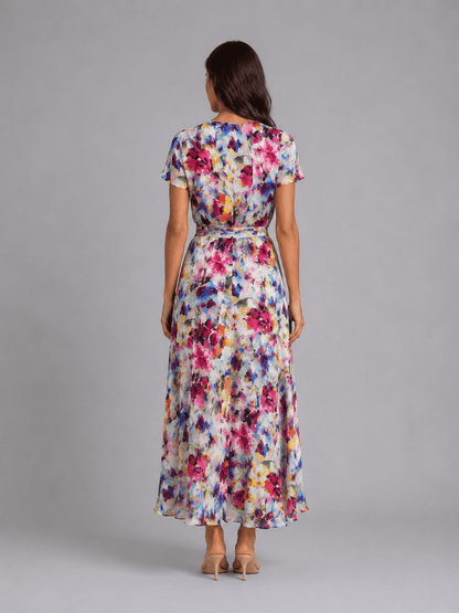 Dames Wikkeljurk Met Bloemenprint Midi