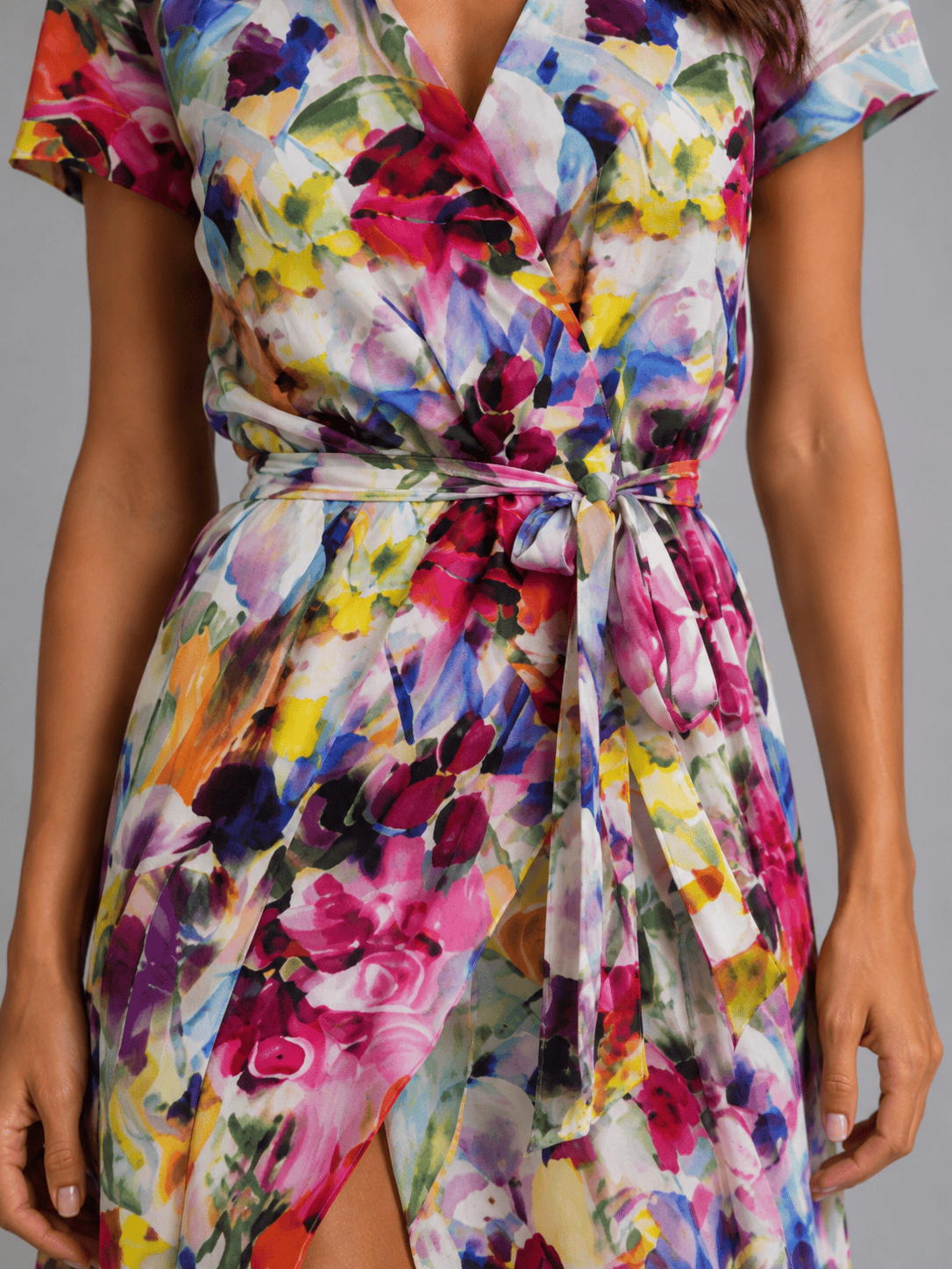 Dames Wikkeljurk Met Bloemenprint Midi