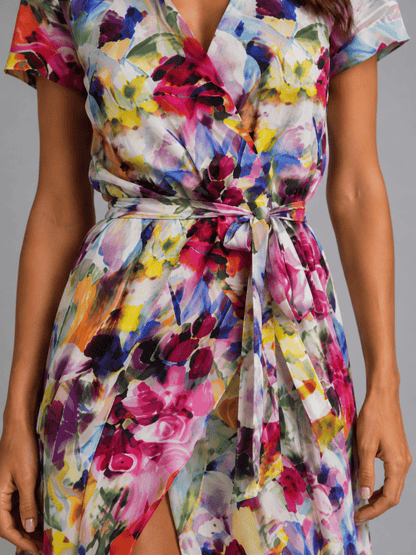 Dames Wikkeljurk Met Bloemenprint Midi