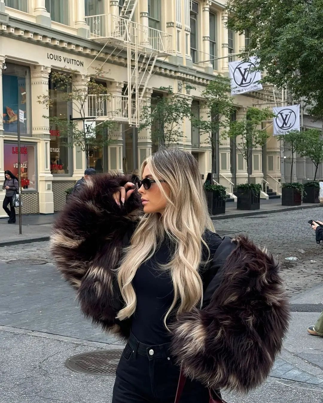 Dierenprint Faux Fur Coat
