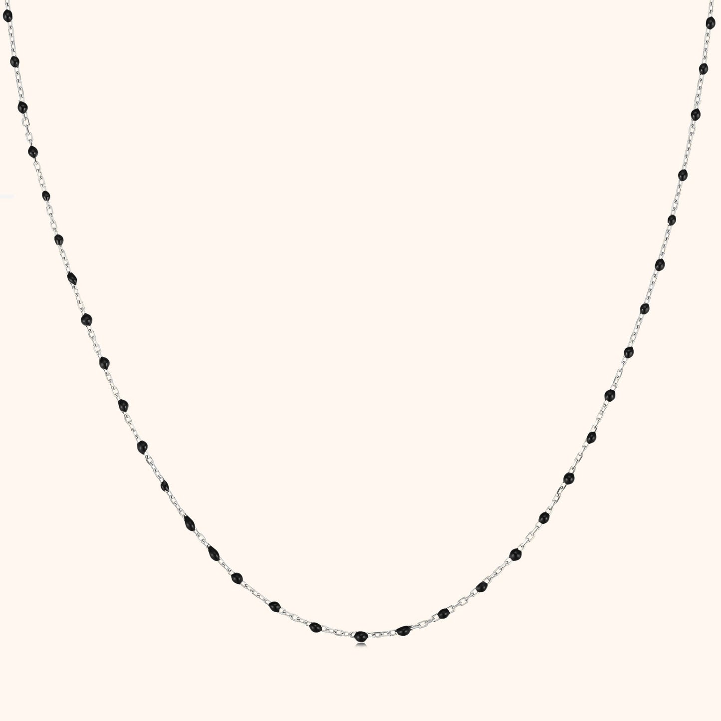 Zwarte Parel Sterling Zilveren Ketting Dames