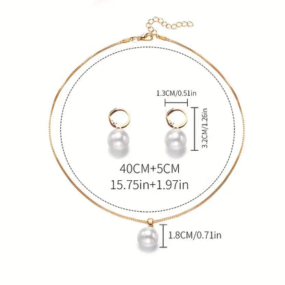 Parelketting set voor dames, geschikt als elegant cadeau