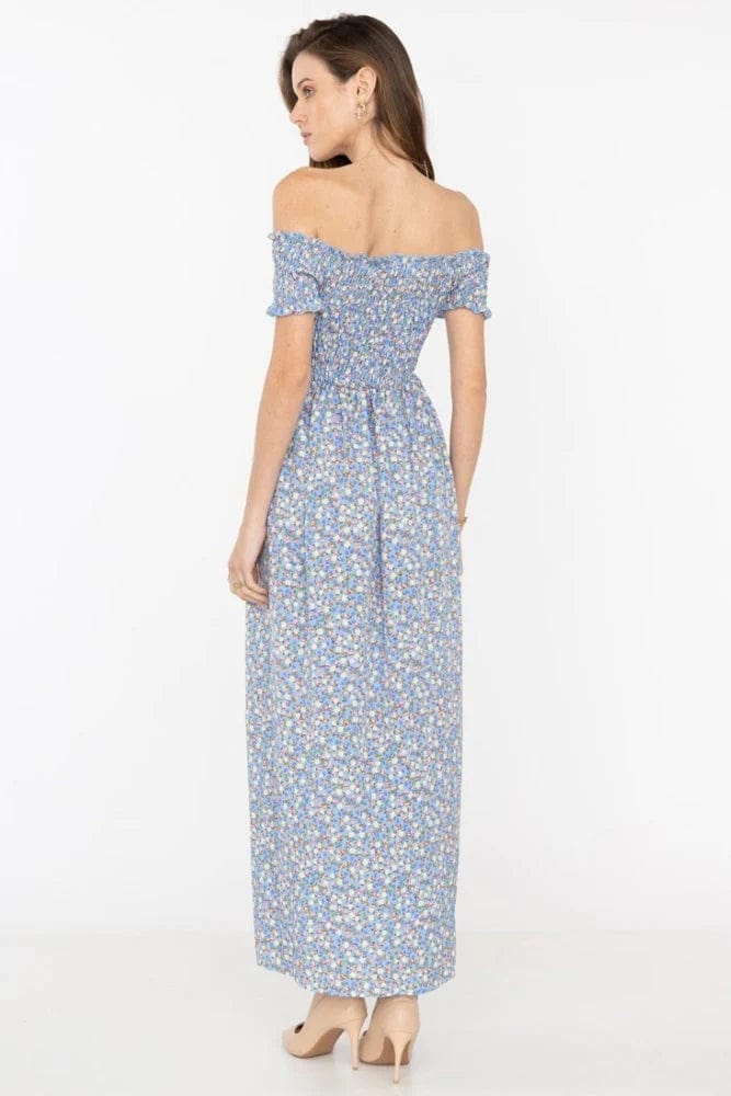 Ibiza Off-shoulder Jurk met Bloemen