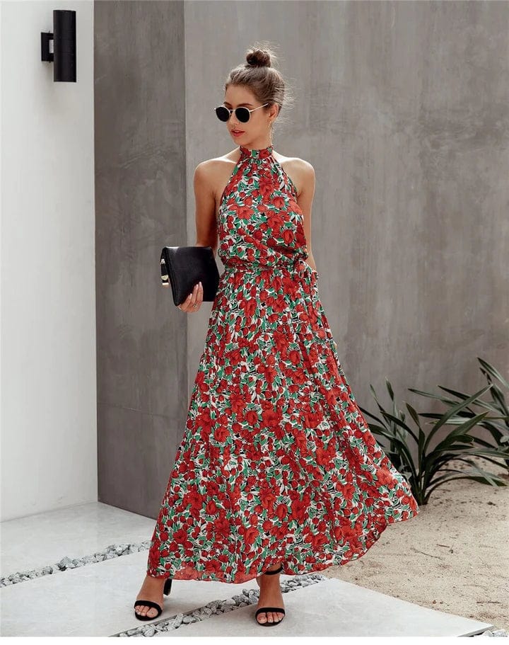 Ibiza Zomer Jurk Met Bloemenprint