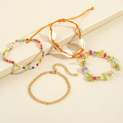 Kleurrijke Ibiza Armbanden Set Met Schelpjes