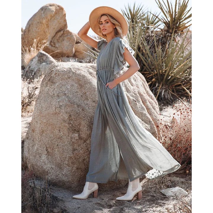 Maxi Groen/Grijze Ibiza Jurk