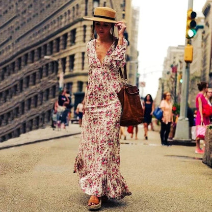 Maxi Ibiza Style Bloemenjurk