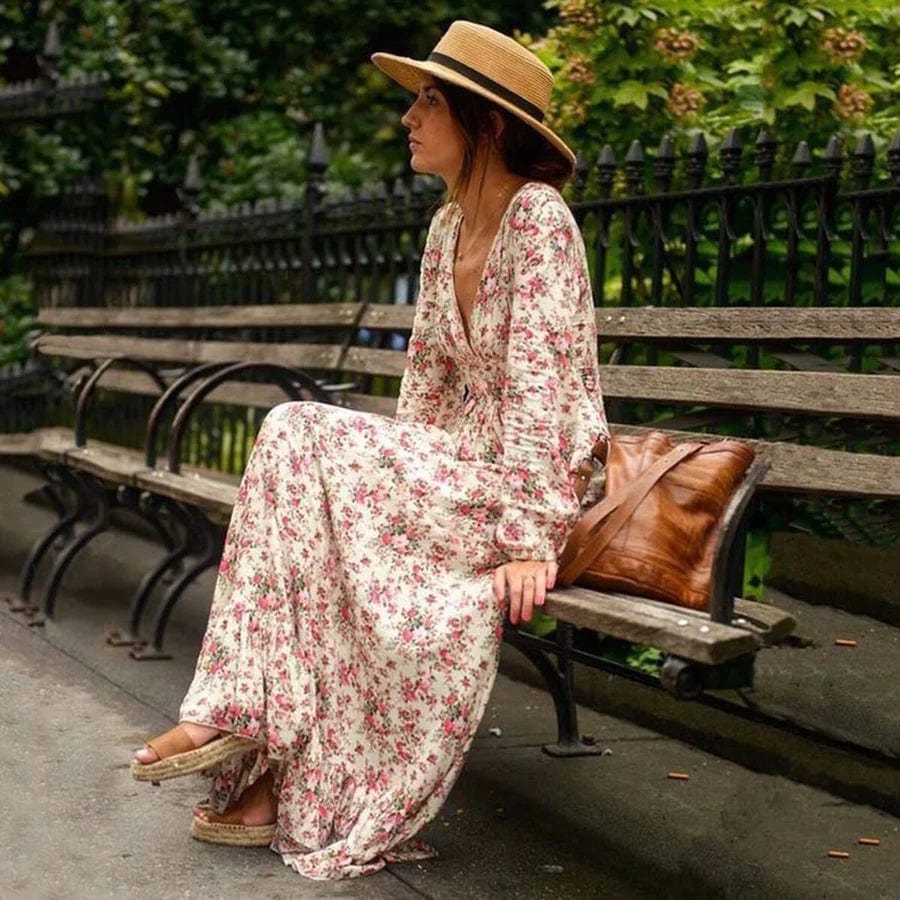 Maxi Ibiza Style Bloemenjurk