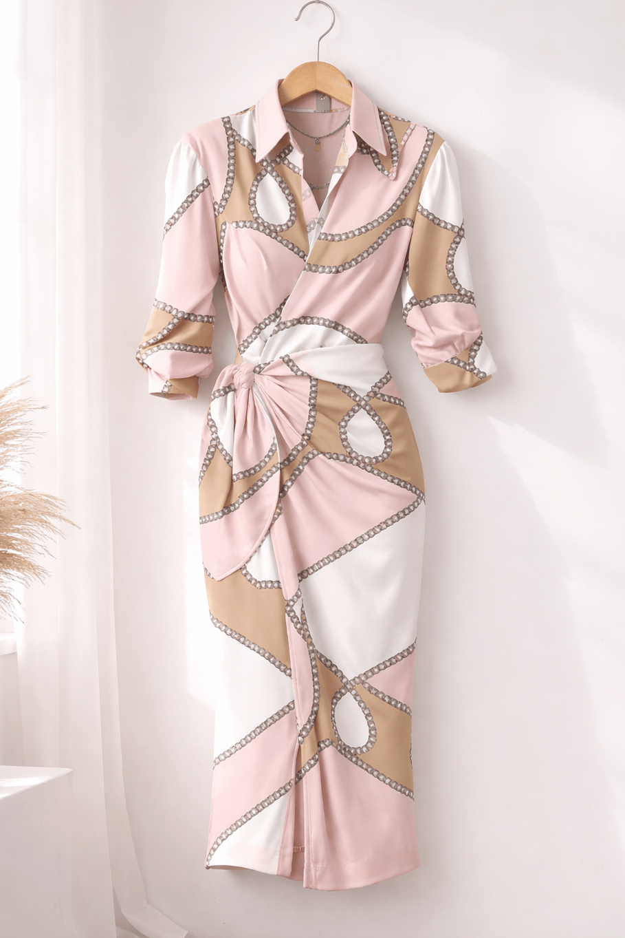 Maxi jurk lichtgewicht polyester met grafische print