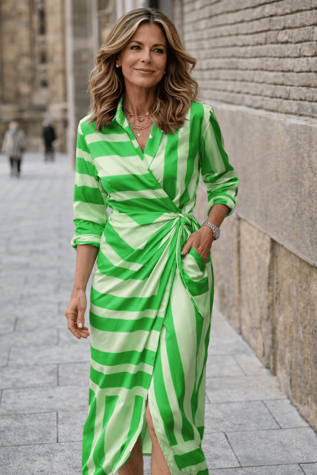 Maxi jurk lichtgewicht polyester met grafische print