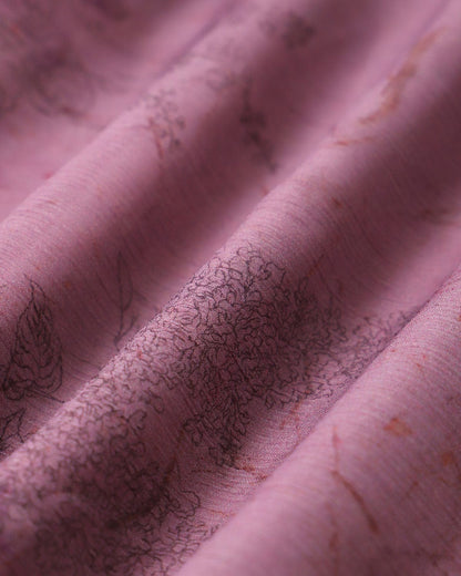 Midi-jurk met bloemenprint en ruches paars dames