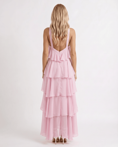 Mouwloze Maxi Jurk met Bloemenprint en Halternek voor Dames