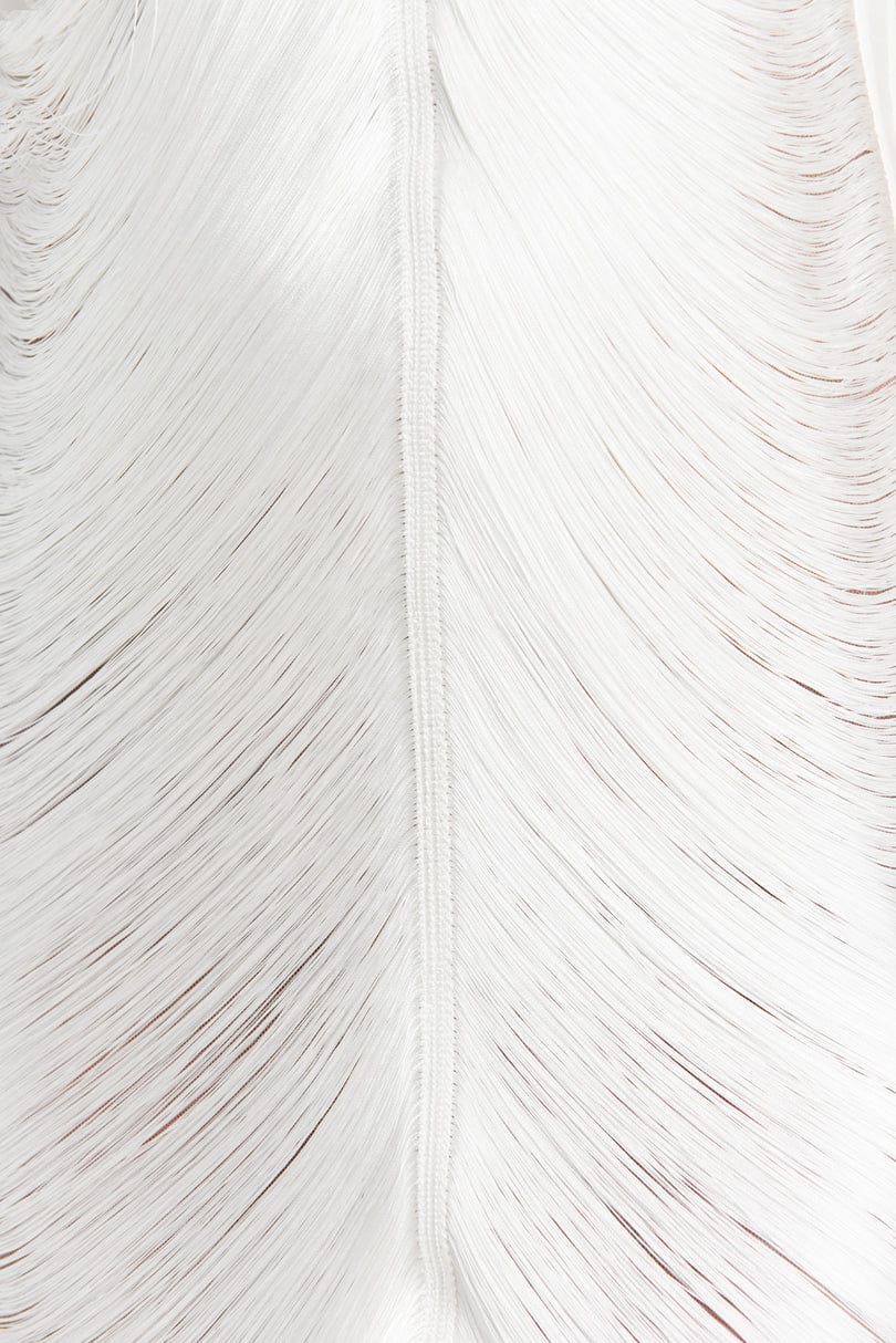 Polyester Maxi Jurk met Open Rug en Onregelmatige Zoom