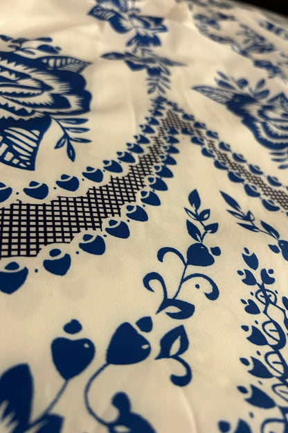 Polyester Midi Jurk met Spaghettibandjes Blauw