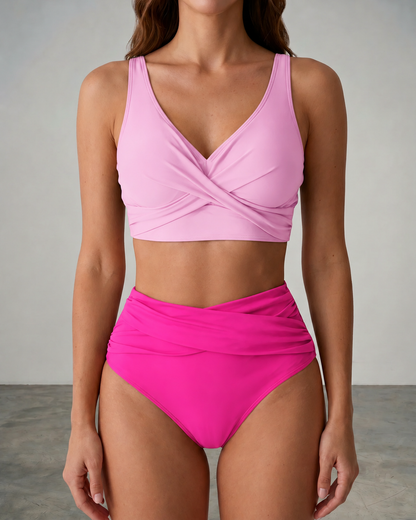 Dames wikkel bikini volledige set in stijlvolle productfoto