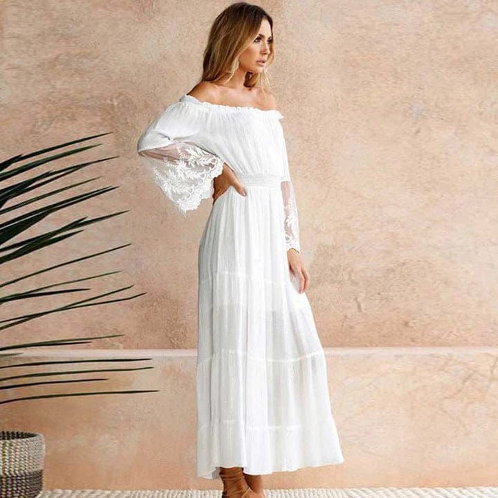 Witte Lange Ibiza Strandjurk