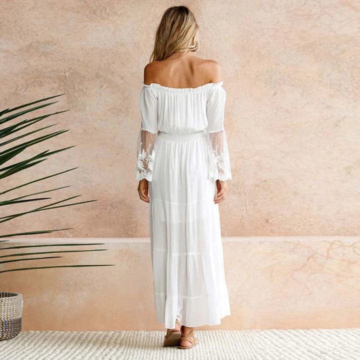 Witte Lange Ibiza Strandjurk
