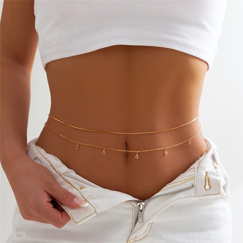 Zomerse Belly Chain Met Kleine Ronde Bedeltjes