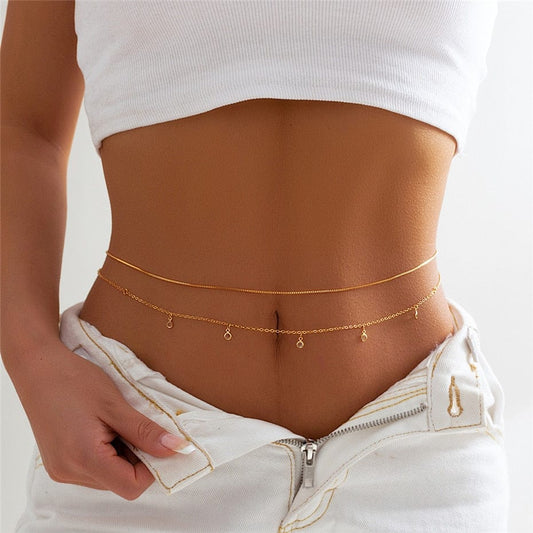 Zomerse Belly Chain Met Kleine Ronde Bedeltjes
