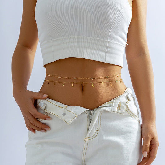 Zomerse Body Chain Met Planeet Bedeltjes