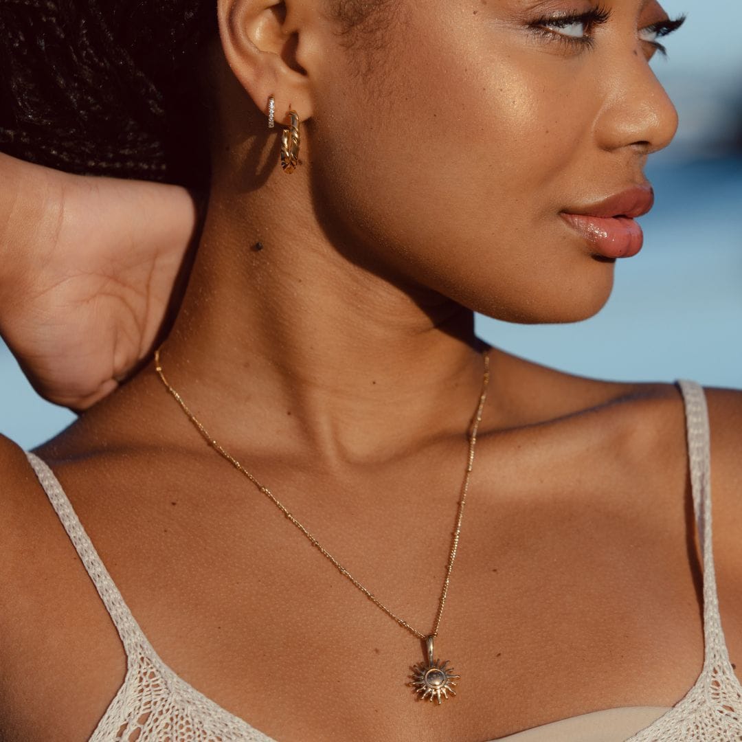 Zonnehangerketting verstelbare ketting goud